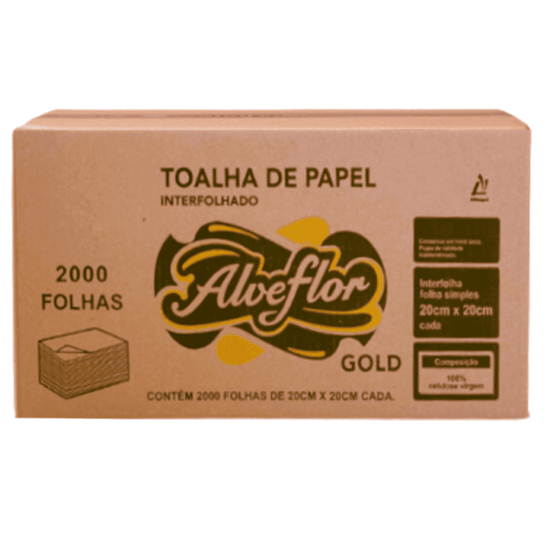 Papel toalha interfolhado 20x20 Gold